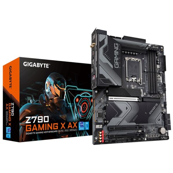 Gigabyte | Z790 GAMING X AX 1.0 M/B | Processor family Intel | Processor socket LGA1700 | DDR5 DIMM | Memory slots 4 | Supported hard disk drive interfaces SATA, M.2 | Number of SATA connectors 6 | Chipset Z790 Express | ATX
