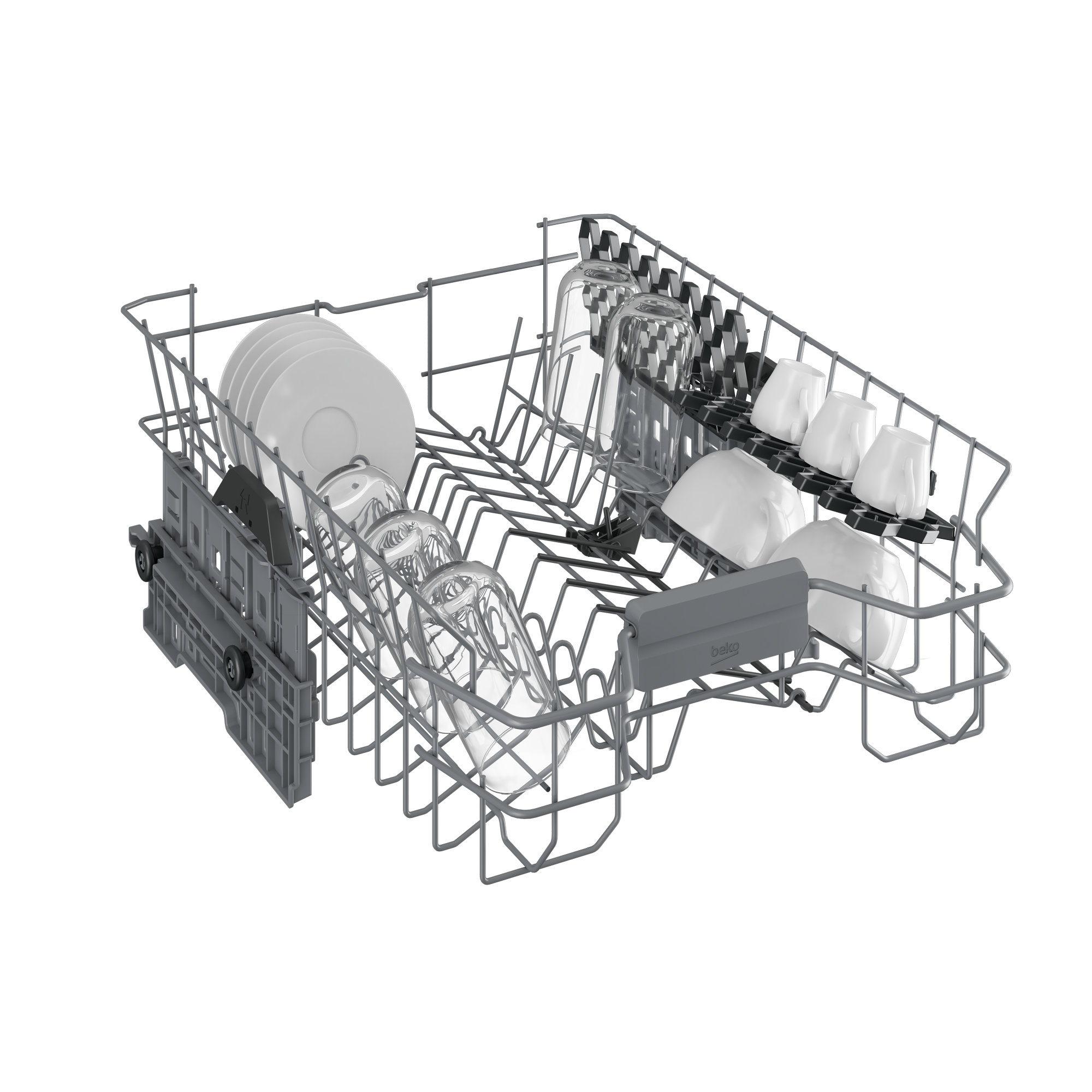 BEKO Dishwasher | DIS46120 | Built-in | Width 45 cm | Number of place settings 11 | Number of programs 6 | Energy efficiency class E | Display | White - Image 2