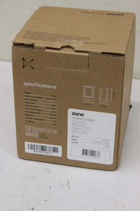 SALE OUT. Duux Zone Personal Ceramic Heater, Power consumption 600, 900, 1500 W, Black | SALE OUT. SALE OUT. Duux Zone Personal Ceramic Heater | Ceramic Heater | 600/900/1500 W | Black | DEMO | IP21 - Image 3