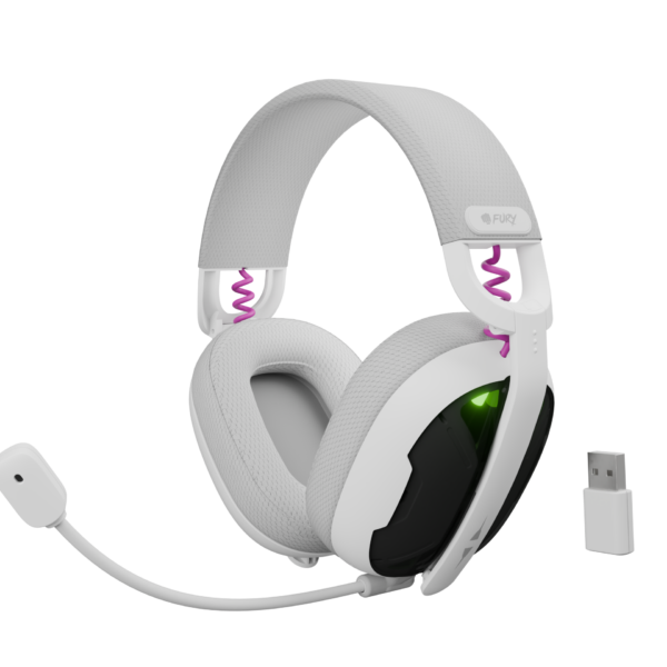 Fury | Gaming Headset | Fukiya F6 | Bluetooth | Over-Ear | Microphone | White | Wireless