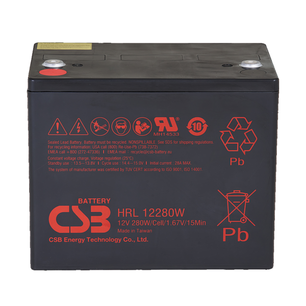 CSB Battery Battery 12V 6Ah 25W Pb F2 | HRL1225W