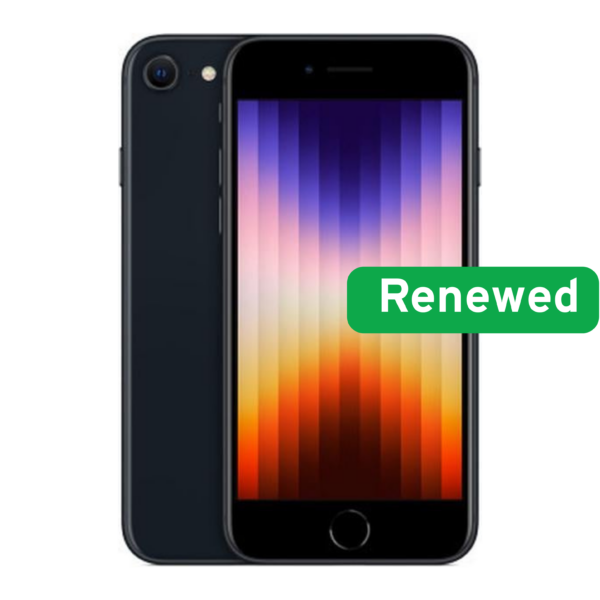 Apple Renew Grade A | iPhone SE (3rd Gen, 2022) | Midnight | 4.7 " | Retina HD | A15 Bionic | 4 GB | 128 GB | iOS