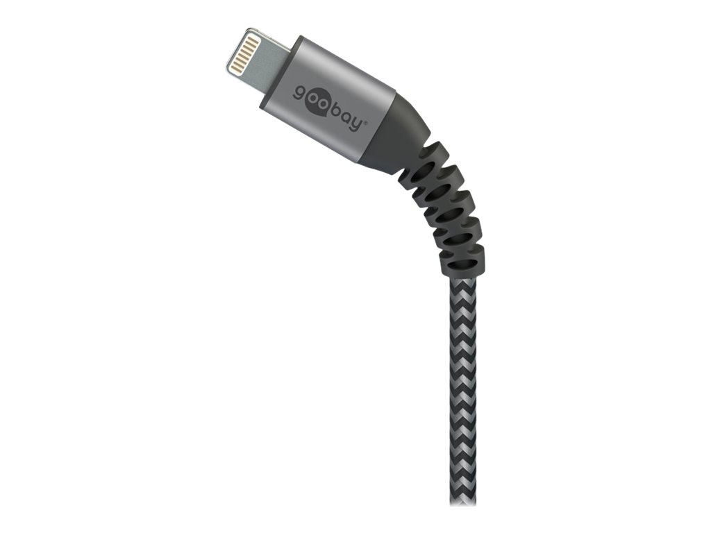 Goobay | Lightning to USB-A Textile Cable with Metal Plugs | 49268 | USB-A to Lightning - Image 5
