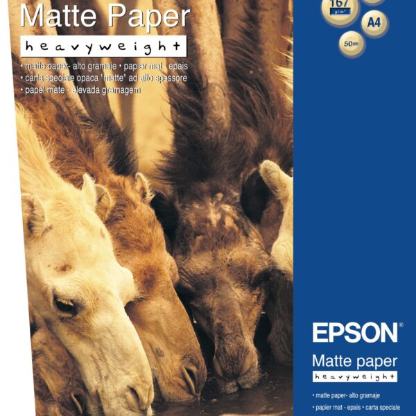 Matte Paper Heavy Weight, DIN A4, 167g/mÂ², 50 Sheets