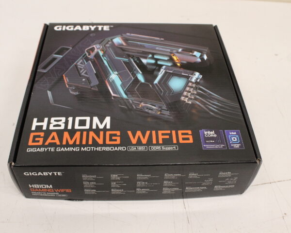 SALE OUT. Gigabyte H810M GAMING WIFI6 | Processor family Intel | Processor socket LGA1851 | DDR5 | Supported hard disk drive interfaces M.2, SATA | Number of SATA connectors 4 | DEMO