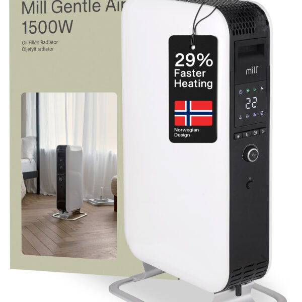 Mill | Heater | AB-H1500DN | Oil Filled Radiator | 1500 W | Number of power levels 3 | Suitable for rooms up to 16-24 m² | White