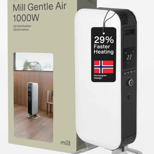 Mill | Heater | AB-H1000DN | Oil Filled Radiator | 1000 W | Number of power levels 3 | Suitable for rooms up to 12-16 m³ | White