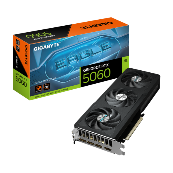 Gigabyte GeForce RTX 5060 EAGLE MAX OC 8G | NVIDIA | 8 GB | GeForce RTX 5060 | GDDR7 | HDMI ports quantity 1 | PCI-E 5.0