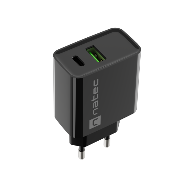 Natec Ribera USB Charger, 1xUSB-A, 1x USB-C, 20 W | NUC-2062