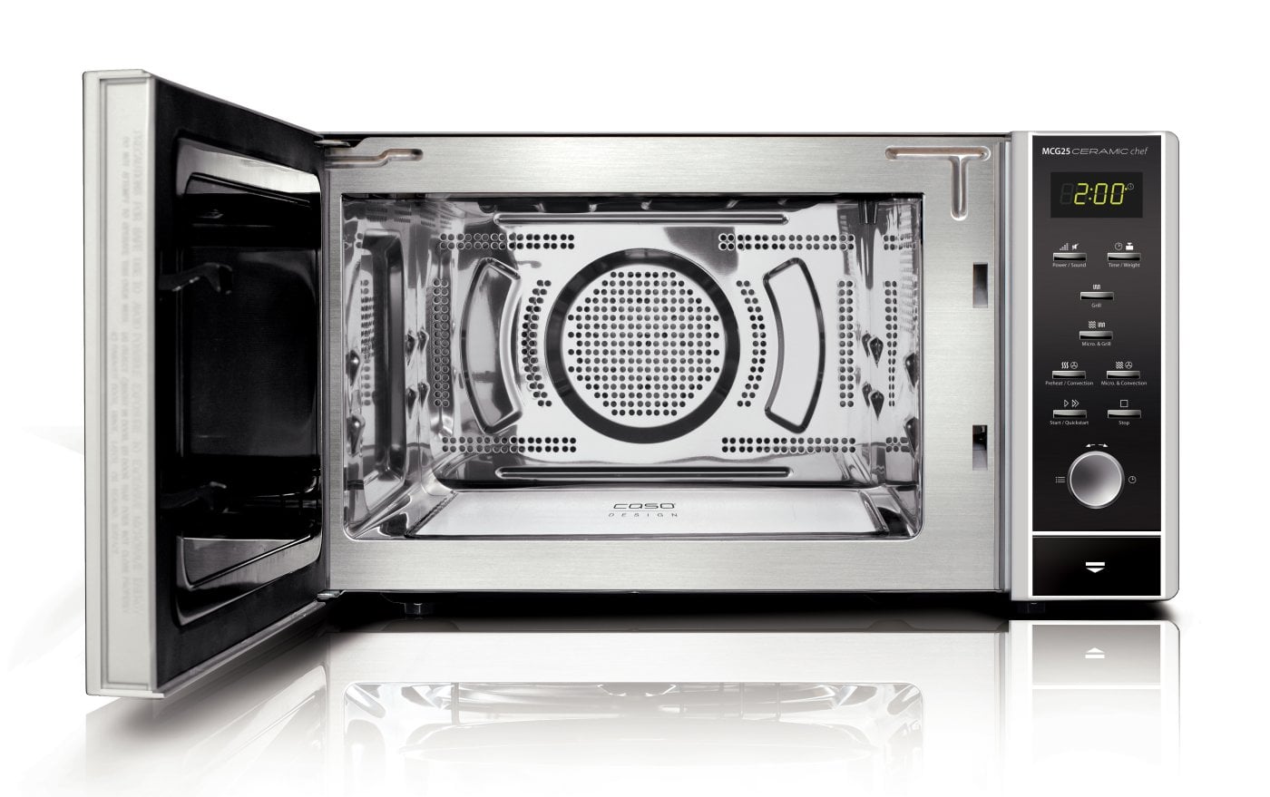 Caso | Microwave oven | MCG 25 | Free standing | 25 L | 900 W | Convection | Grill | Black - Image 4