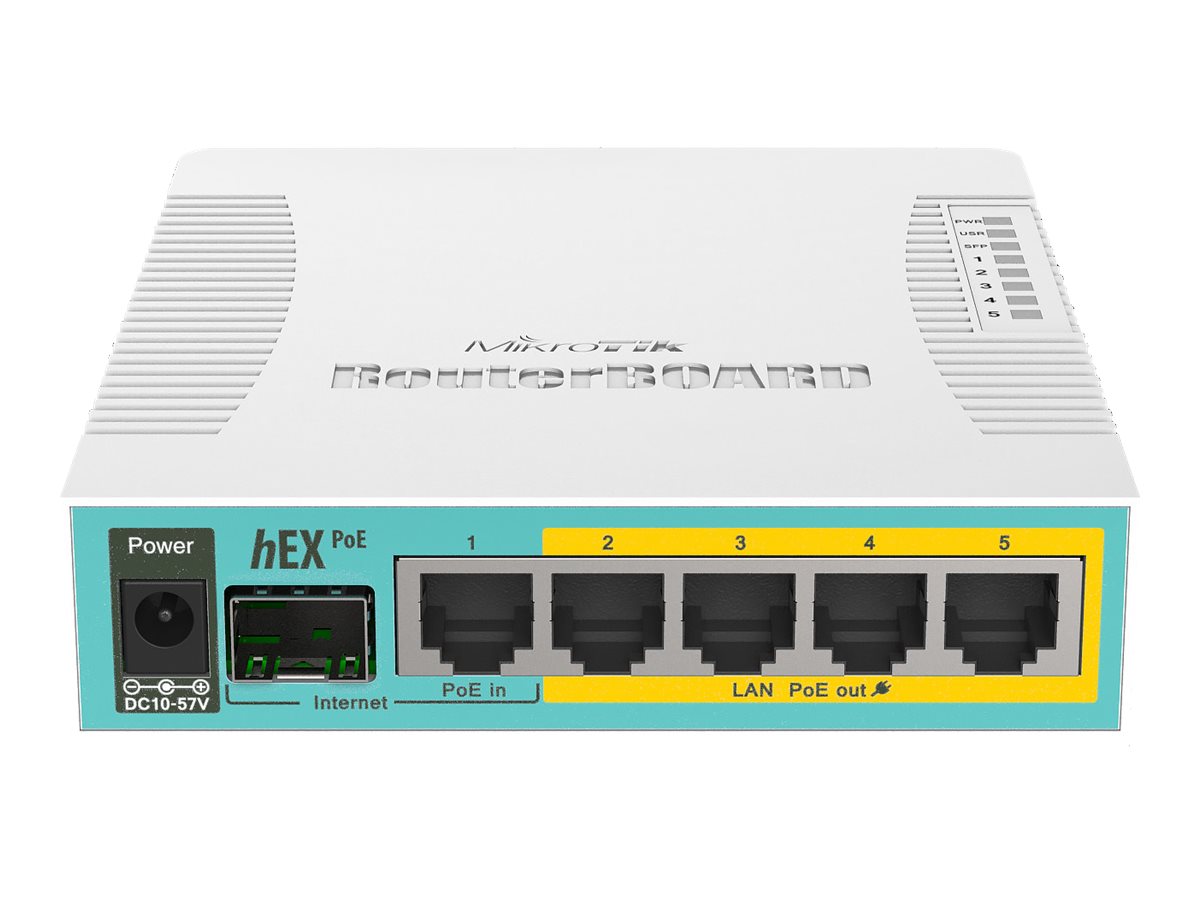 hEX PoE Router | RB960PGS | No Wi-Fi | 10/100/1000 Mbit/s | Ethernet LAN (RJ-45) ports 5 | Mesh Support No | MU-MiMO No | No mobile broadband | 1xUSB | 12 month(s) - Image 2
