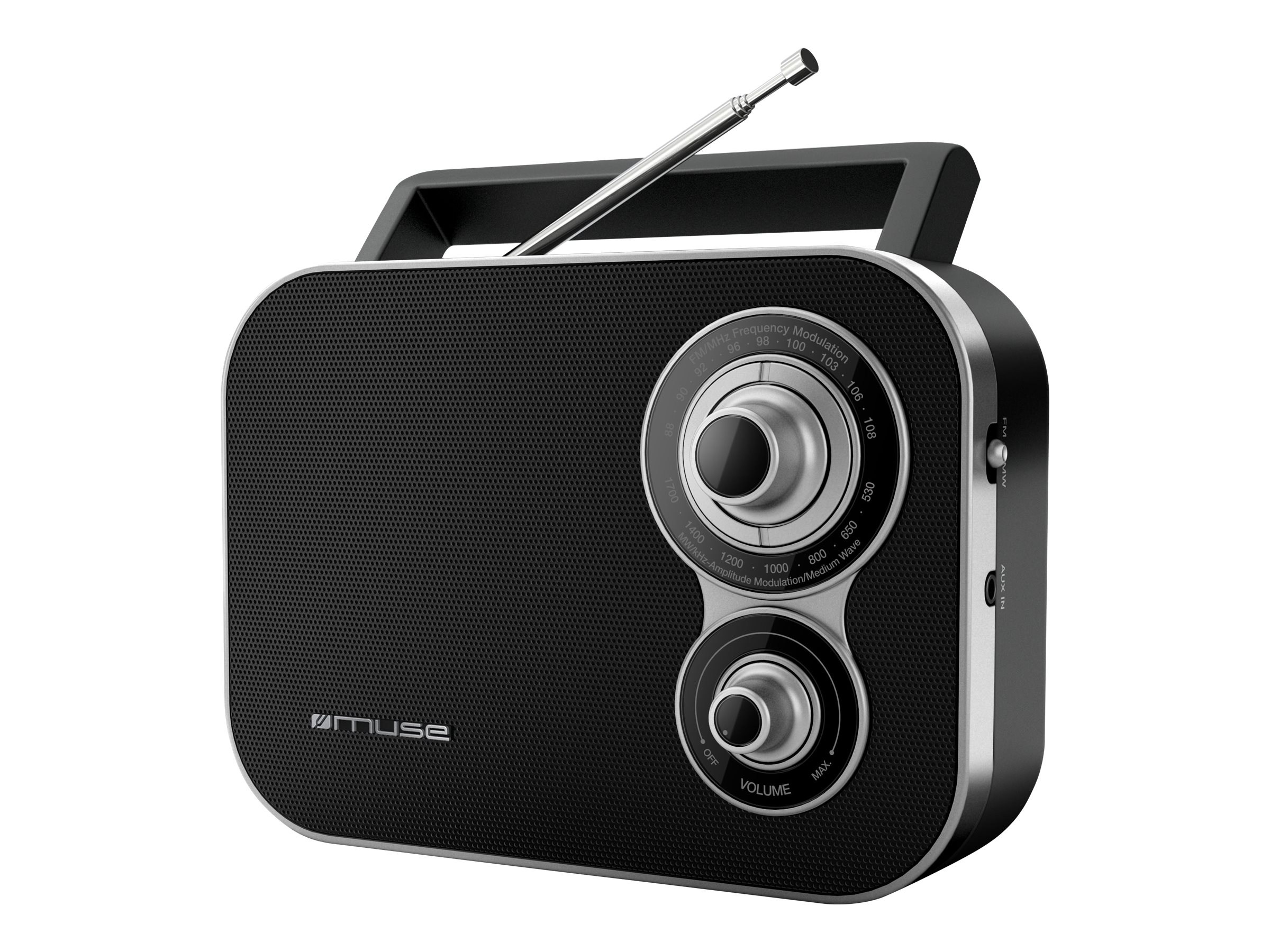 Muse | M-051R | 2-band portable radio | Black - Image 2