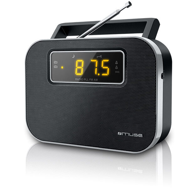 Muse | M-081R | Alarm function | 2-band PLL portable radio | Black