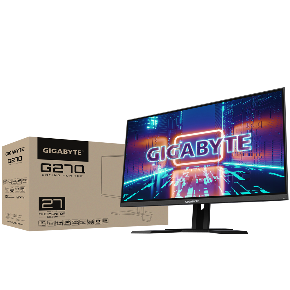 Gigabyte | Gaming Monitor | G27Q-EK | 27 " | IPS | QHD | 144 Hz | 1 ms | 2560 x 1440 pixels | 350 cd/m² | HDMI ports quantity 2 | Black - Image 11