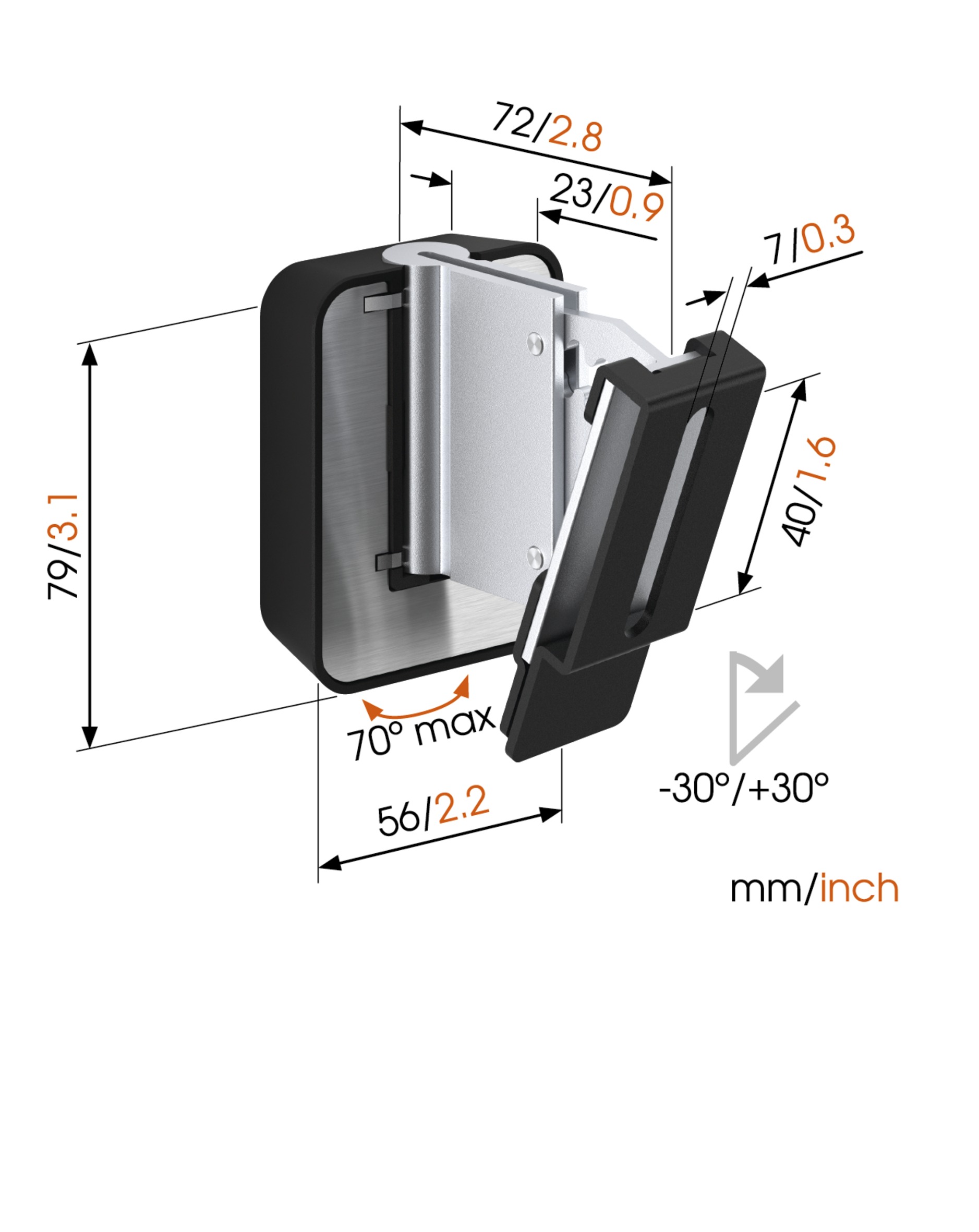 Vogels | Loundspeaker Mount | Turn, Tilt | Maximum weight (capacity) 5 kg | Black - Image 3