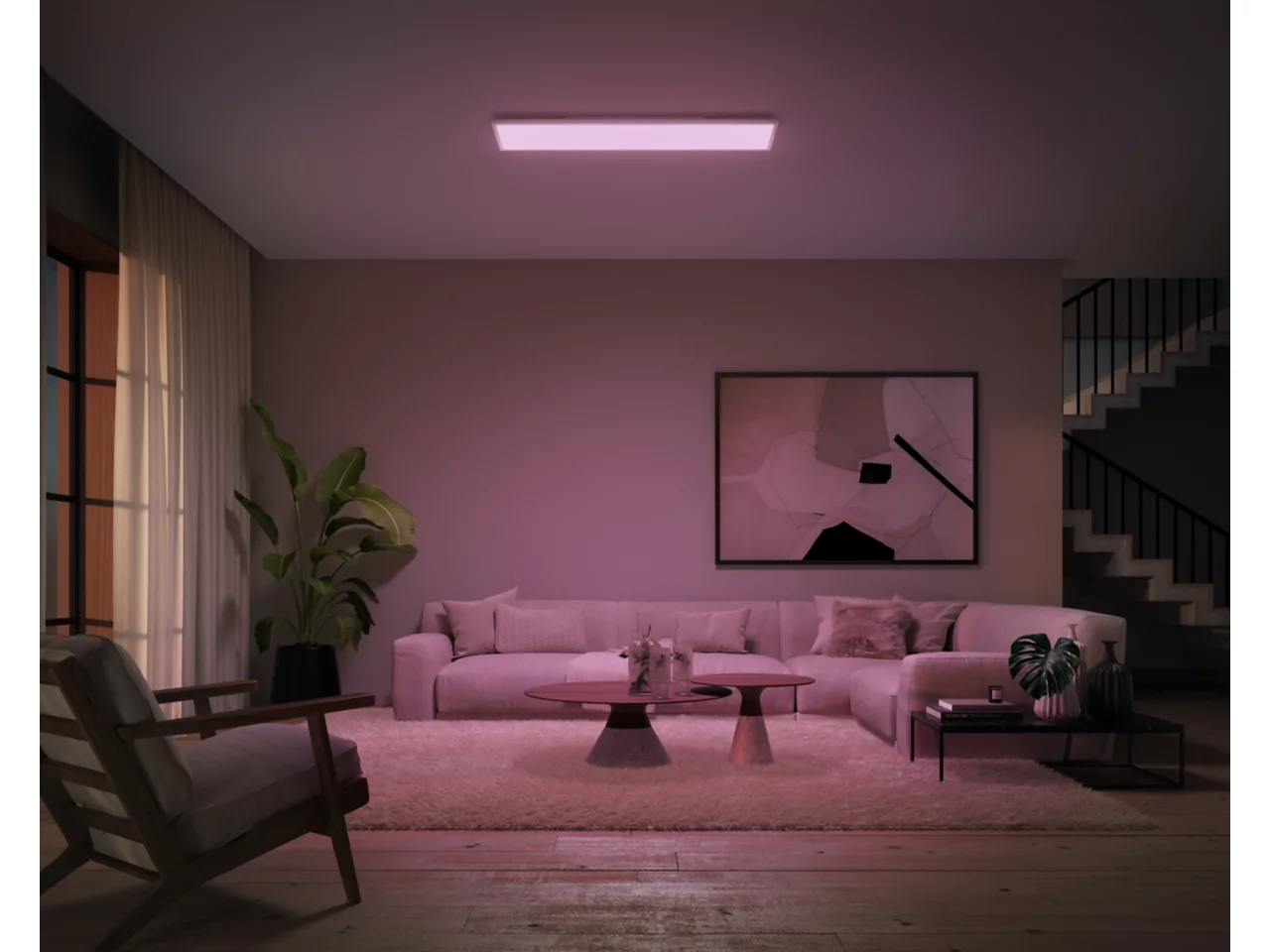 Philips Hue Surimu rectangular panel light, 120 x 30 cm | 2000-6500 Hue White Color Ambiance | Bluetooth, Zigbee - Image 6