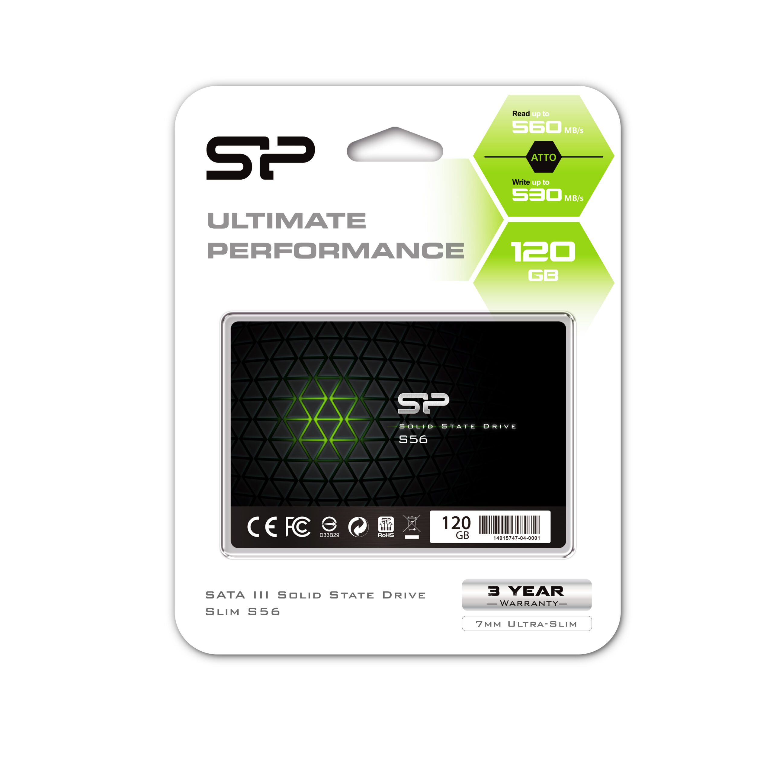 Silicon Power | S56 | 120 GB | SSD form factor 2.5" | Solid-state drive interface SATA | Read speed 460 MB/s | Write speed 360 MB/s - Image 3