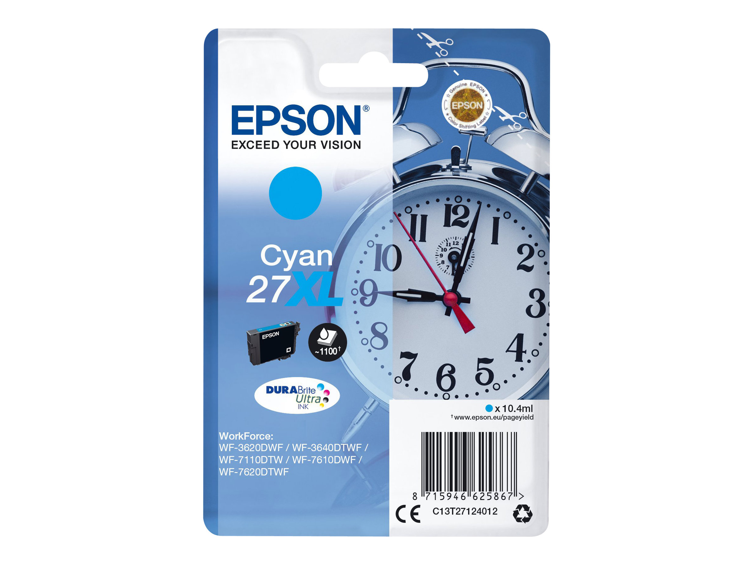 Epson T2712 | 27XL | Ink cartridge | Cyan