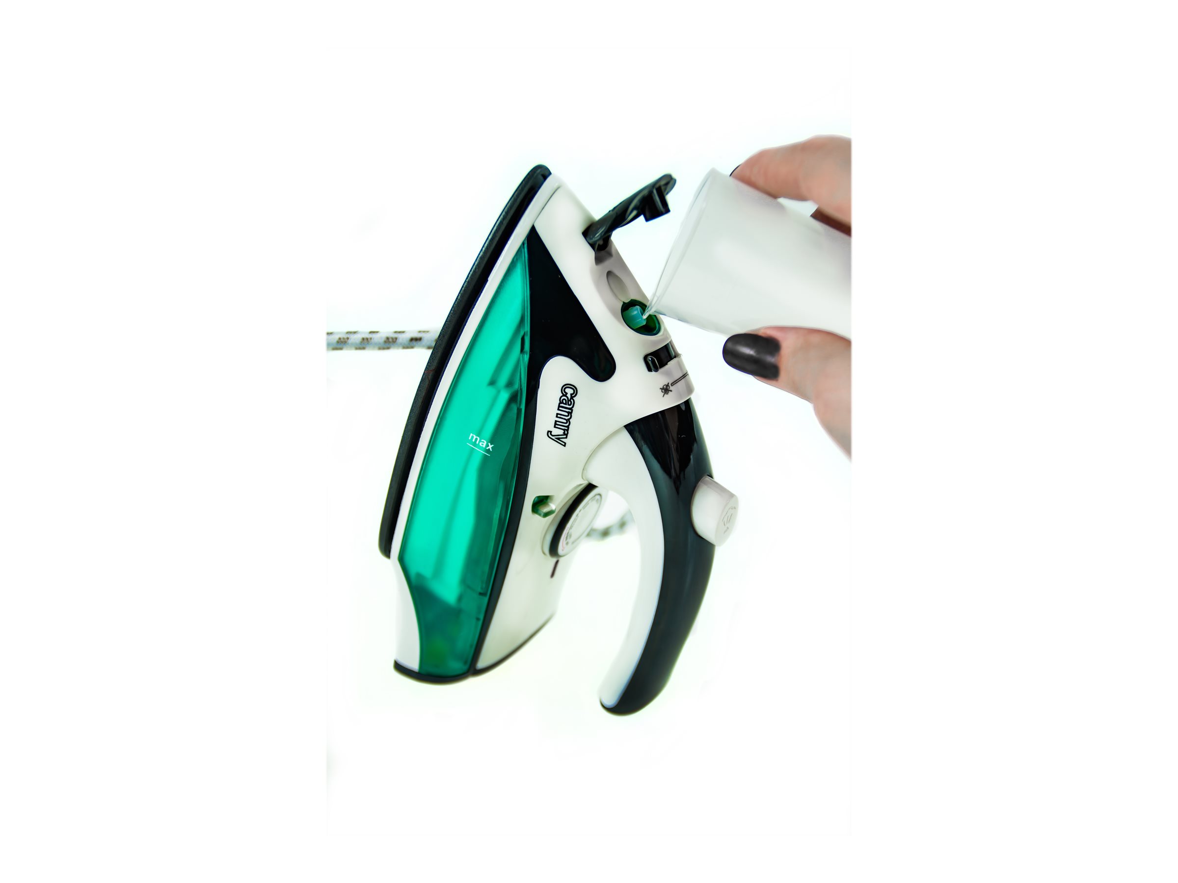 Camry | CR 5024 | Steam Travel iron | 840 W | Water tank capacity 40 ml | White/green/black - Image 9