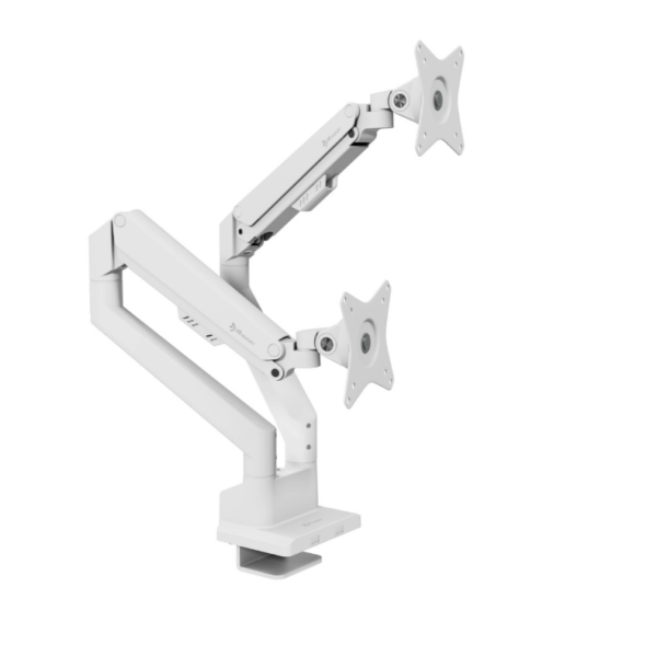 Arozzi Desk Mount | Neo Duo - Gas Spring Monitor Arm AZ-ALZARE-NEO-DUO-WT | Tilt, Swivel, Rotation | Maximum weight (capacity) 9 kg | White