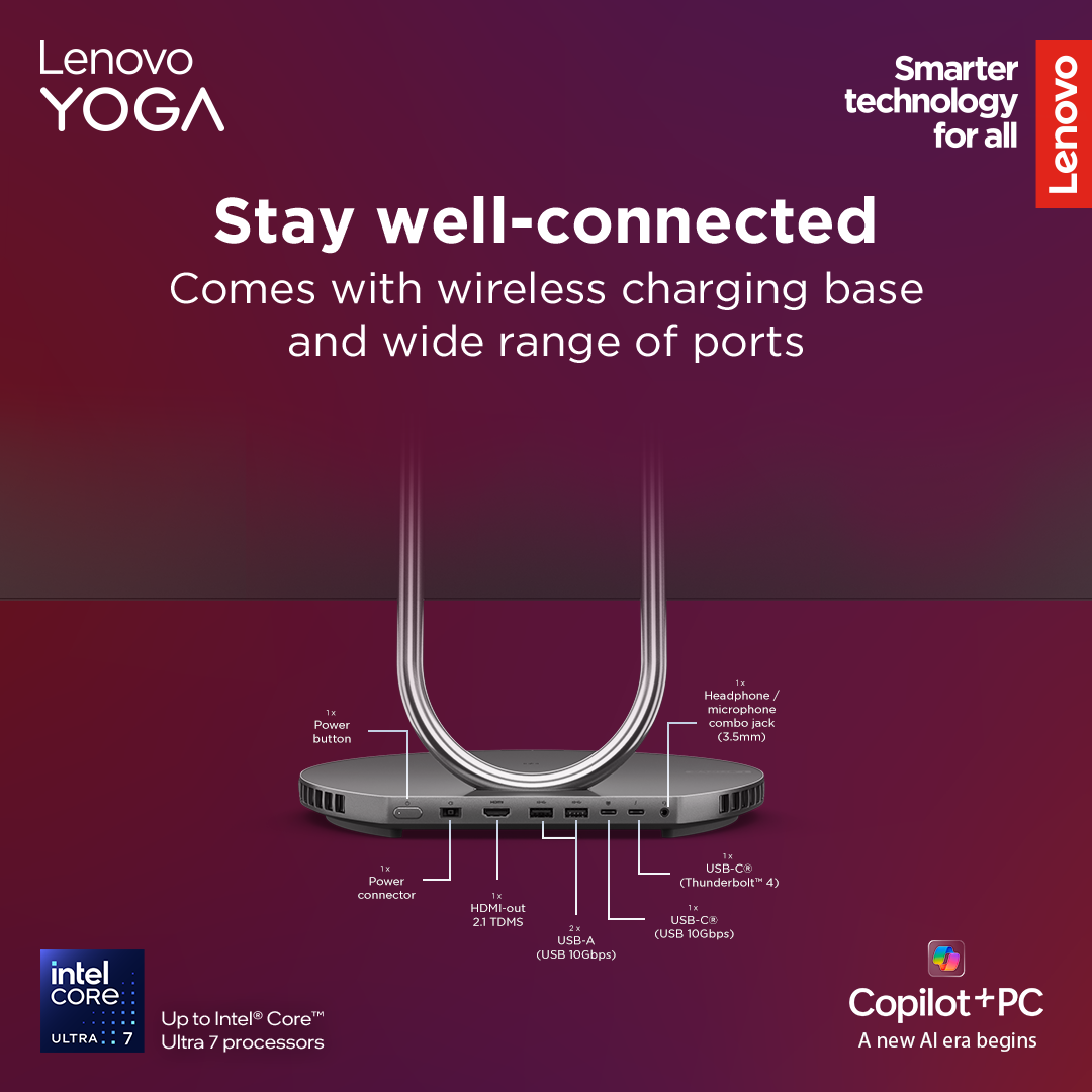 Lenovo Yoga AIO 32ILL10 31.5 UHD ULT7-258V/32GB/1TB/NVIDIA GF RTX 4050 6GB/WIN11 Pro/Nordic kbd/2Y Warranty | Lenovo Yoga | AIO 32ILL10 | Desktop | AIO | 31.5 " | Inte Core Ultra 7 | 258V | 32 GB | Soldered LPDDR5x | 1000 GB | NVIDIA GeForce RTX 4050 | Nordic | Windows 11 Pro | Warranty 24 month(s) - Image 32