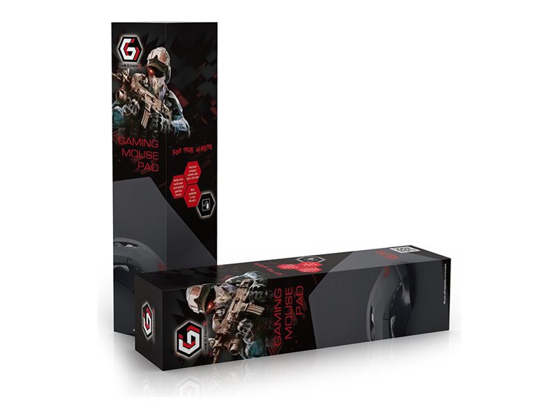 Gembird | MP-GAME-M | natural rubber foam + fabric | Gaming mouse pad, medium | Gaming mouse pad | 250x350x3 mm | Black - Image 6