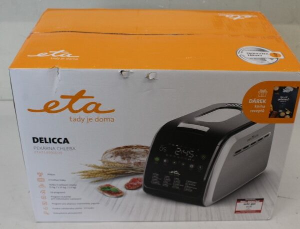 SALE OUT. ETA | Bread maker | Delicca II ETA714990030 | Power 850 W | Number of programs 12 | Display Yes | Black/Stainless steel | DAMAGED PACKAGING