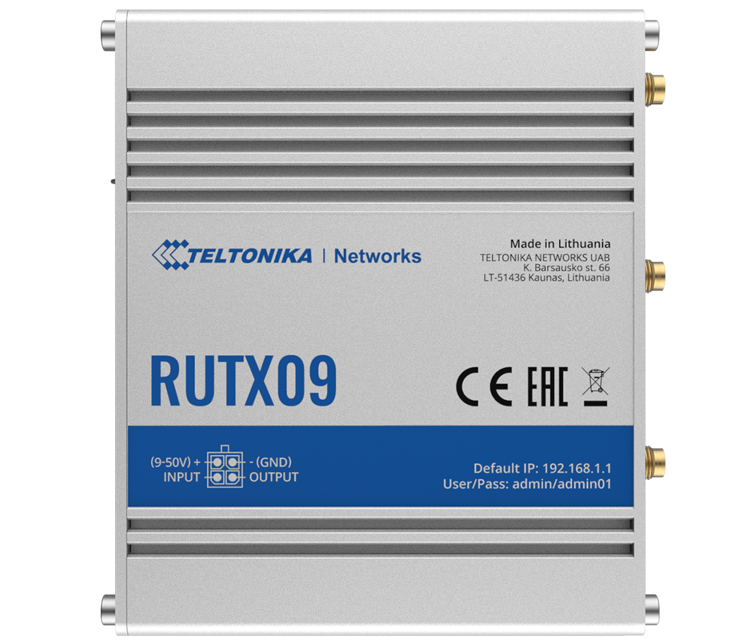 Rugged Industrial LTE-A Cat6 Router | RUTX09 | No Wi-Fi | 10/100/1000 Mbit/s | Ethernet LAN (RJ-45) ports 4 | Mesh Support No | MU-MiMO No | 2G/3G/4G - Image 4