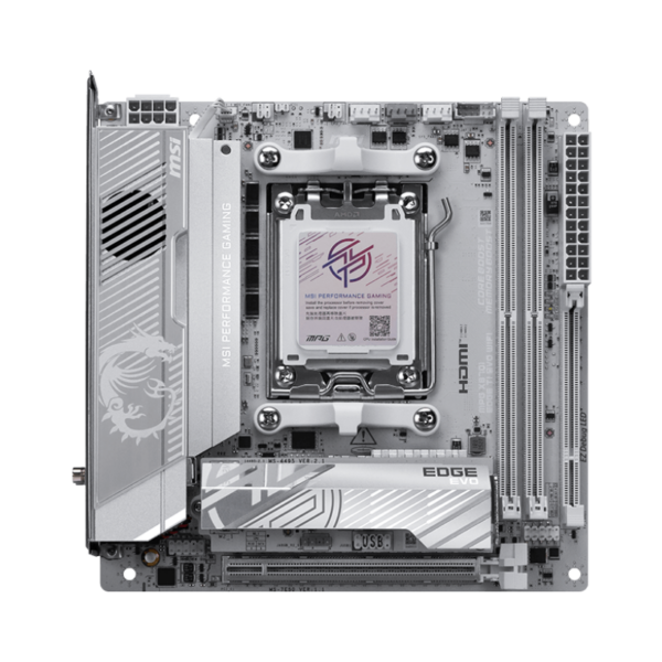 MSI MPG X870I EDGE TI EVO WIFI | Processor family AMD | Processor socket AM5 | DDR5 | Supported hard disk drive interfaces SATA, M.2 | Number of SATA connectors 2