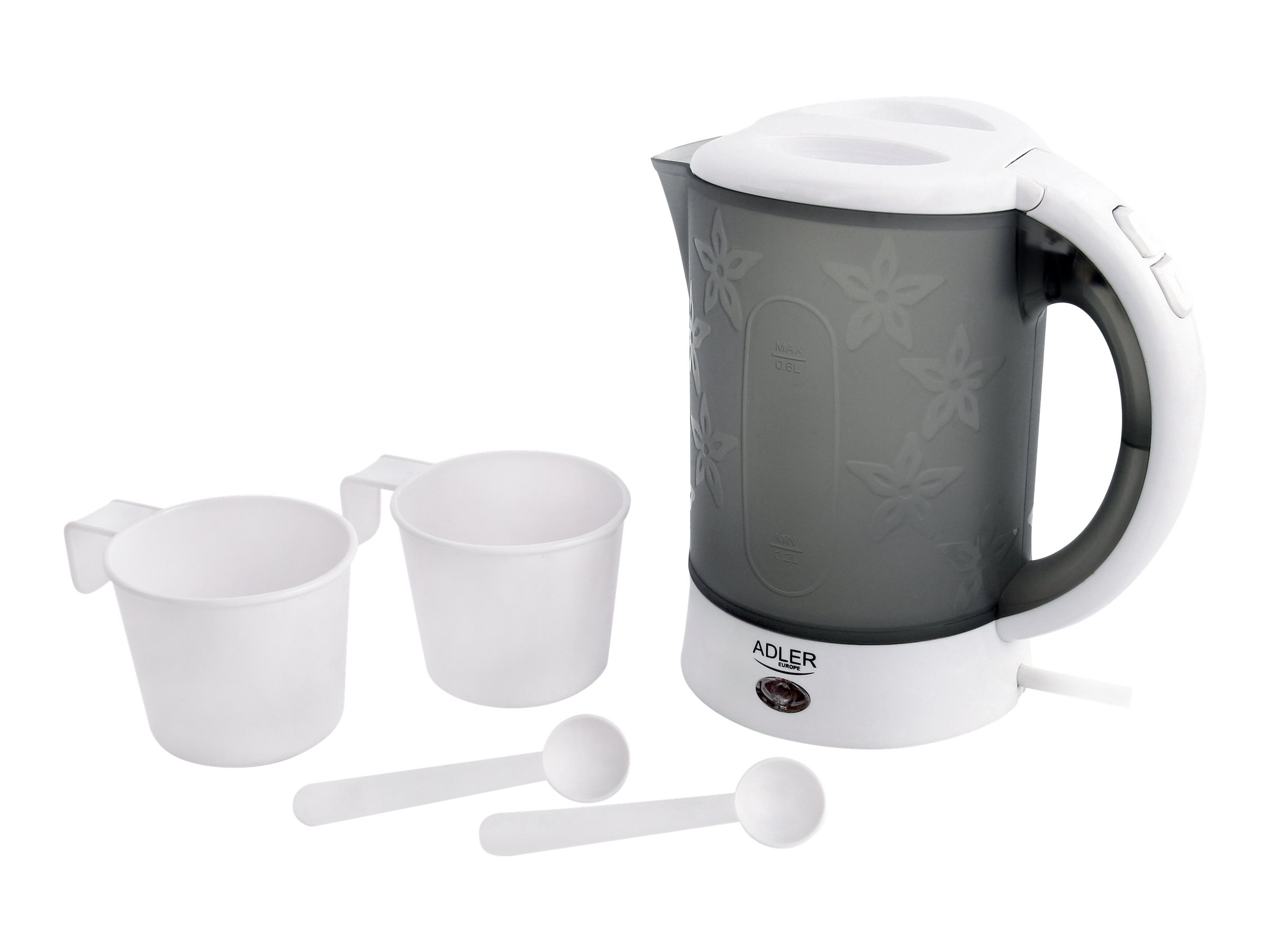 Adler | Travel Kettle | AD 1268 | Standard | 600 W | 0.6 L | Plastic | White - Image 8