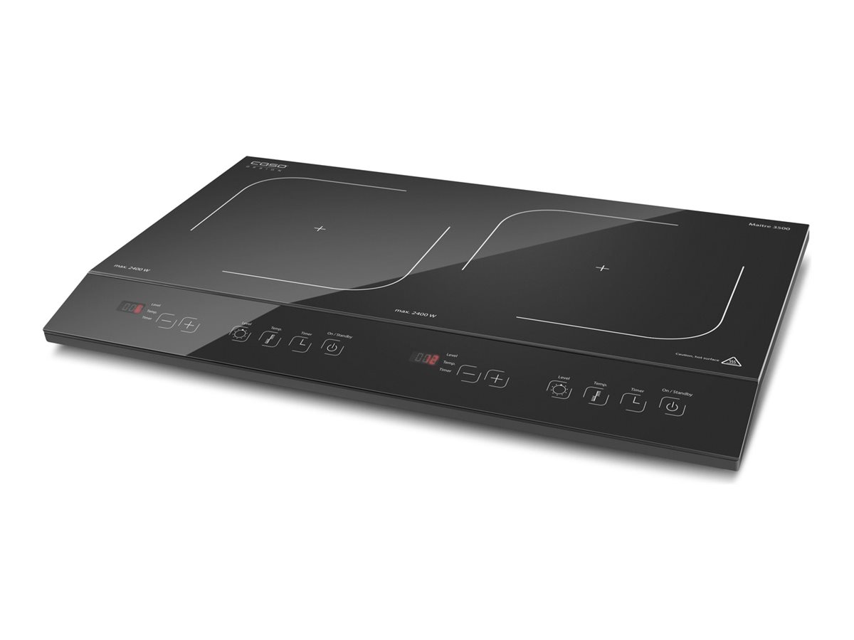 Caso | Free standing table hob | 02231 | Number of burners/cooking zones 2 | Sensor touch control | Black | Induction - Image 2