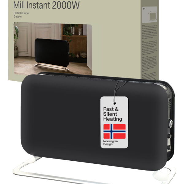 Mill | Heater | SG2000LED | Convection Heater | 2000 W | Number of power levels 3 | Suitable for rooms up to 5-20 m² | Black