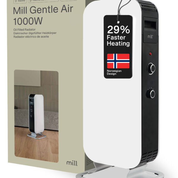 Mill | Heater | AB-H1000MEC | Oil Filled Radiator | 1000 W | Number of power levels 3 | Suitable for rooms up to 12-16 m² | White