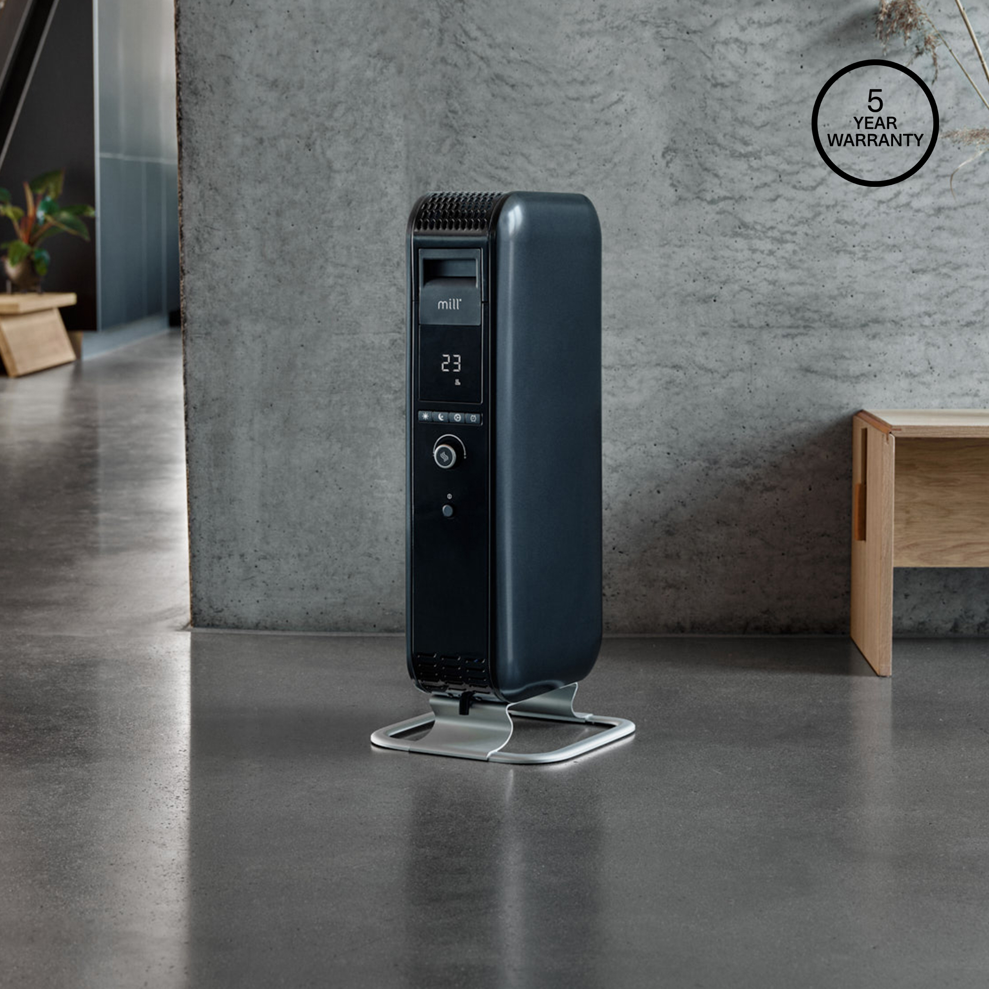 Mill | Heater | AB-H1000DN | Oil Filled Radiator | 1000 W | Number of power levels 3 | Suitable for rooms up to 12-16 m² | Black - Image 5