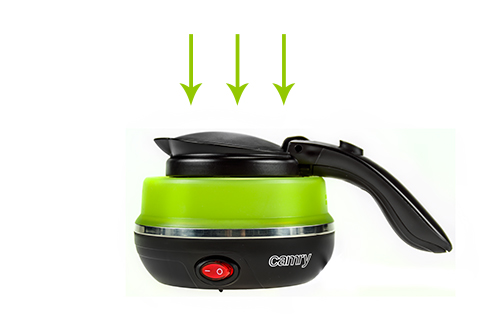 Camry | Travel kettle | CR 1265 | Electric | 750 W | 0.5 L | Plastic | Green - Image 3