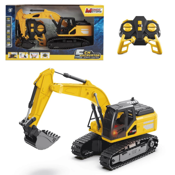 Mondo Motors | RC Excavator, 13-63847 | Yellow/Black | Plastic