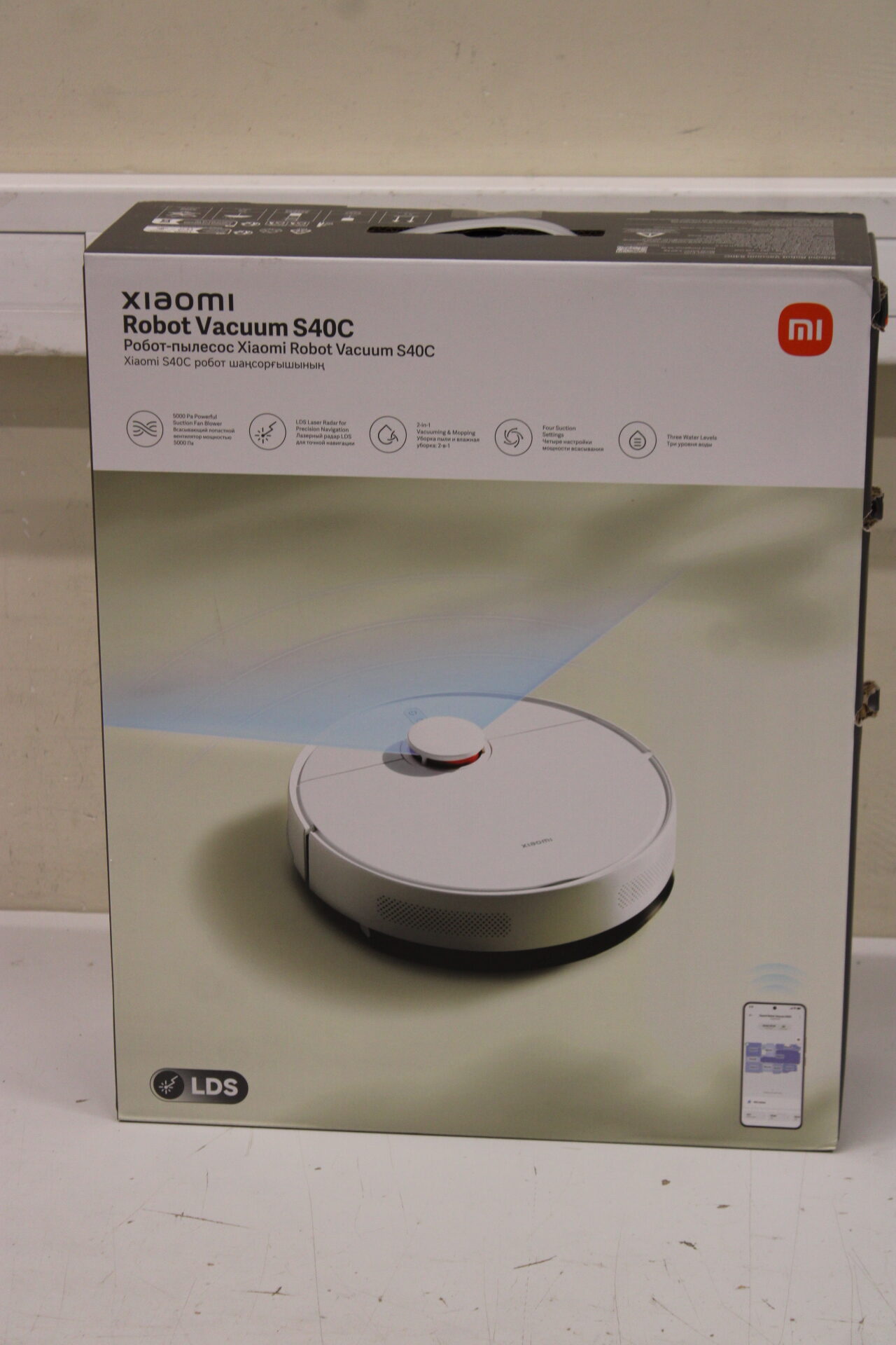 SALE OUT. Xiaomi Robot Vacuum S40C EU | SALE OUT. Xiaomi Robot Vacuum S40C EU | Wet&Dry | 2600 mAh | Dust capacity 0.52 L | 5000 Pa | White | DAMAGED PACKAGING