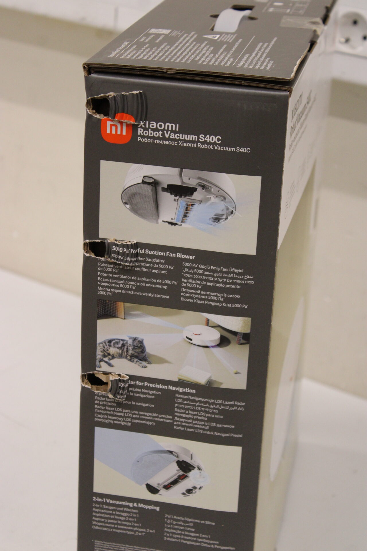 SALE OUT. Xiaomi Robot Vacuum S40C EU | SALE OUT. Xiaomi Robot Vacuum S40C EU | Wet&Dry | 2600 mAh | Dust capacity 0.52 L | 5000 Pa | White | DAMAGED PACKAGING - Image 2