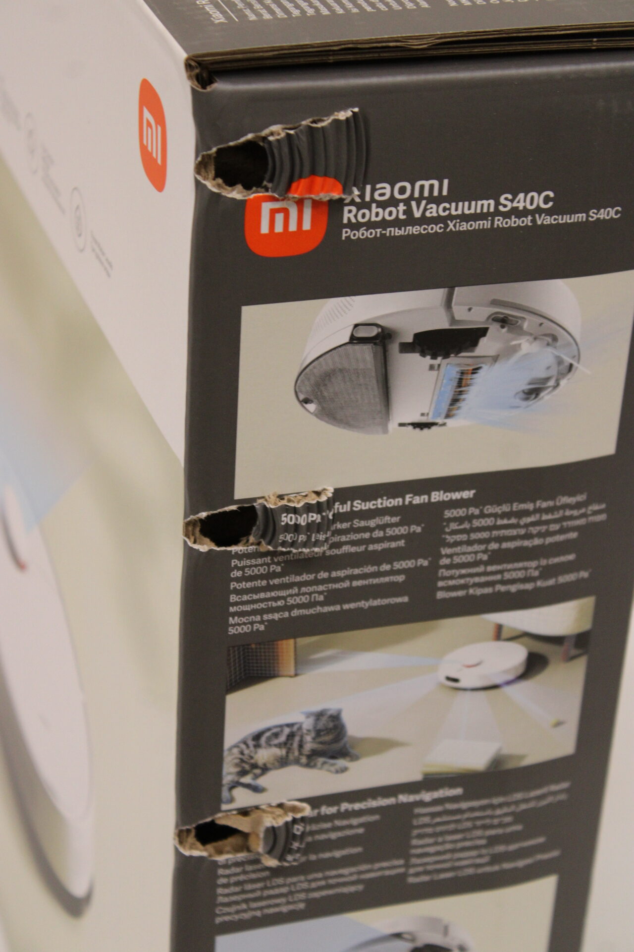 SALE OUT. Xiaomi Robot Vacuum S40C EU | SALE OUT. Xiaomi Robot Vacuum S40C EU | Wet&Dry | 2600 mAh | Dust capacity 0.52 L | 5000 Pa | White | DAMAGED PACKAGING - Image 3