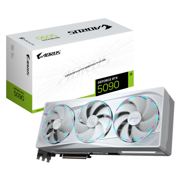 Gigabyte AORUS GeForce RTX 5090 STEALTH ICE 32G | NVIDIA | 32 GB | GeForce RTX 5090 | GDDR7 | HDMI ports quantity 1 | PCI-E 5.0