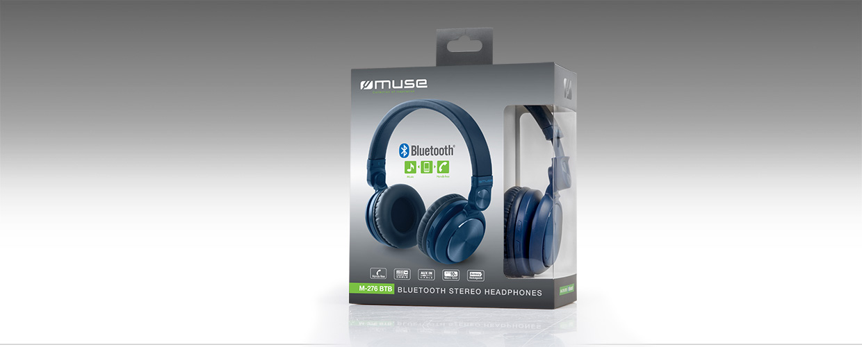 Muse | M-276BTB | Wireless | On-Ear | Microphone | Wireless | Blue - Image 7