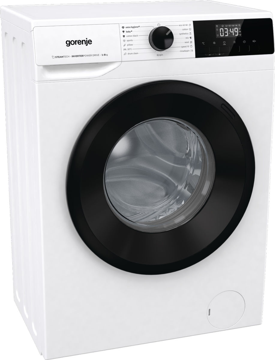 Gorenje | Washing Machine | W11NHPI84AS | Energy efficiency class A | Front loading | Washing capacity 8 kg | 1400 RPM | Depth 54 cm | Width 60 cm | Display | LED | Steam function | White - Image 8