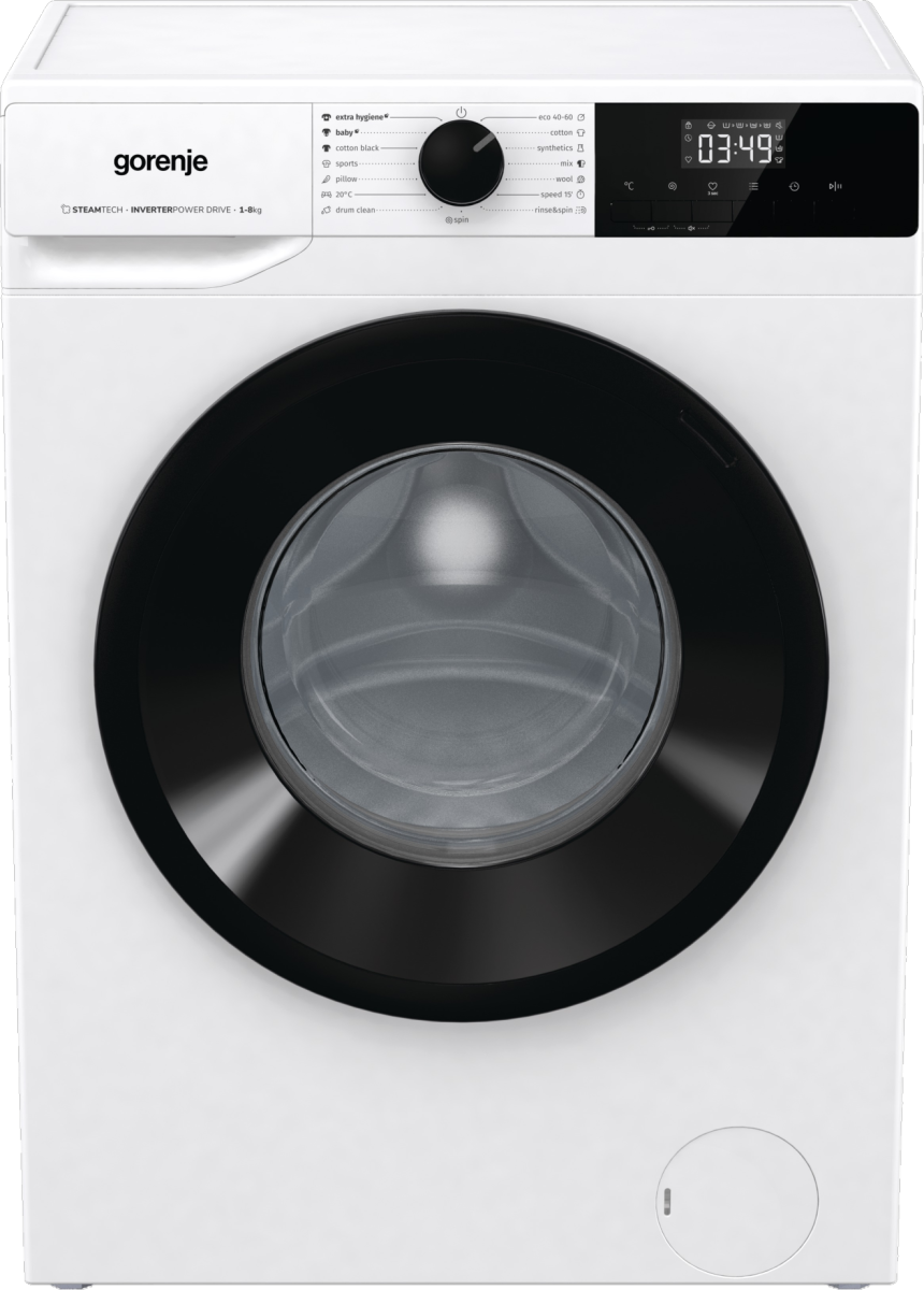Gorenje | Washing Machine | W11NHPI84AS | Energy efficiency class A | Front loading | Washing capacity 8 kg | 1400 RPM | Depth 54 cm | Width 60 cm | Display | LED | Steam function | White - Image 10