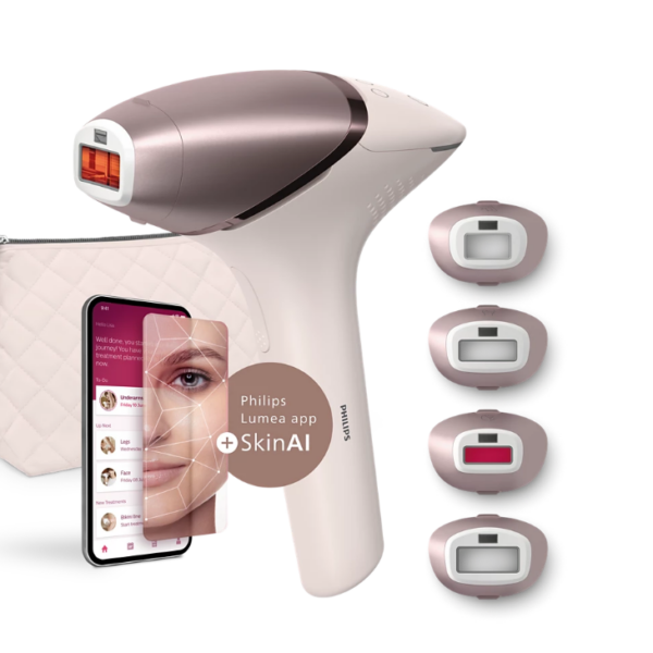 Philips IPL Hair Removal Device with SenseIQ | BRI977/00 Lumea 9900 Series | Bulb lifetime (flashes) 450.000 | Number of power levels 5 | Rose