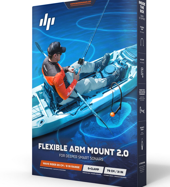Deeper | Deeper Flexible Arm Mount 2.0 | Sonar mount | Black