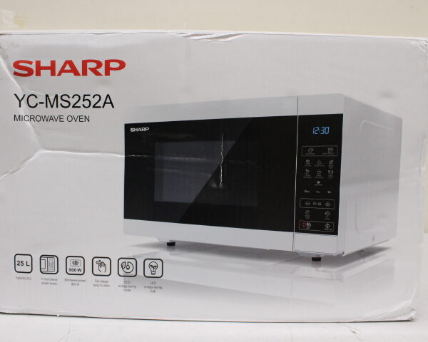 SALE OUT. Sharp YC-MG252AE-W Microwave Oven with Grill, 25 L capacity, White | SALE OUT. Sharp Microwave Oven with Grill | YC-MG252AE-W | Free standing | 25 L | 900 W | Grill | White | DAMAGED PACKAGING