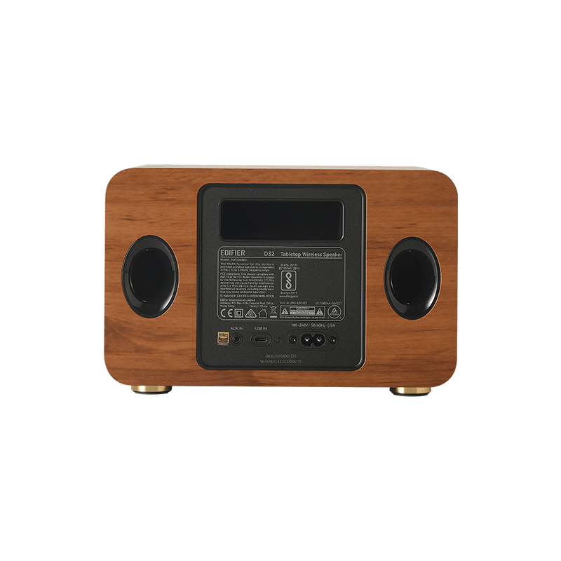 Edifier Tabletop Speaker | D32 | 60 W | Bluetooth | Brown | Wireless connection - Image 5