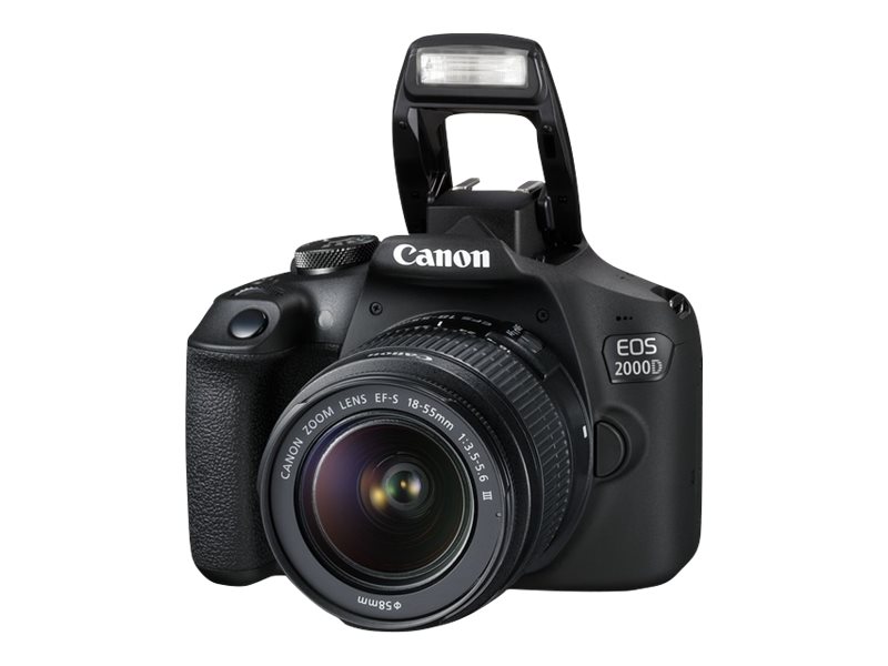 Canon | EOS | 2000D 18-55 III EU26 | SLR Camera Kit | Megapixel 24.1 MP | ISO sensitivity (max) 12800 | Display diagonal 3.0 " | Wi-Fi | Video recording | APS-C | Black - Image 3