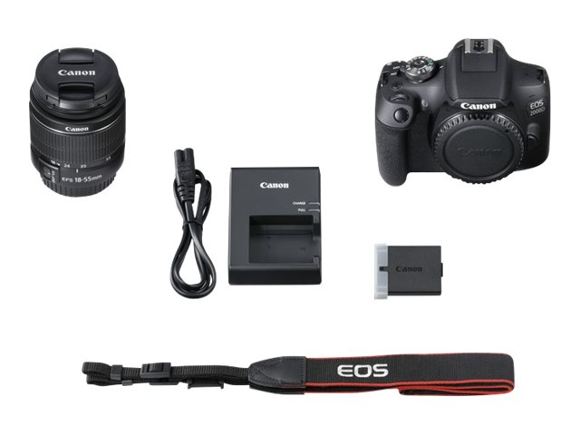 Canon | EOS | 2000D 18-55 III EU26 | SLR Camera Kit | Megapixel 24.1 MP | ISO sensitivity (max) 12800 | Display diagonal 3.0 " | Wi-Fi | Video recording | APS-C | Black - Image 10