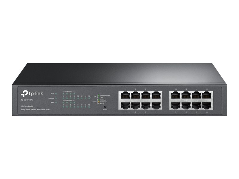 TP-LINK | Switch | TL-SG1016PE | Web Managed | Desktop/Rackmountable | Gigabit Ethernet (copper) ports quantity 16 | PoE+ ports quantity 8 - Image 3